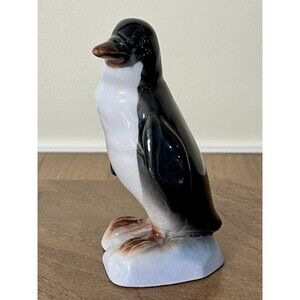 Porcegama SA Emperor Penguin Figurine Spain Porcelain Statue 5" Bird Lovers